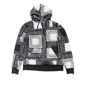 Conspiracy By WESC Hoodie B&W Bandana Print Mens/Womens Medium Streetwear